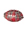 FRILLED TARTAN POUCH