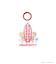 MILKFED. x HELLO KITTY SUN-KISSED SURF KEYCHAIN