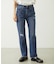 REPAIR DETAIL DENIM PANTS