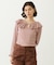 2WAY RUFFLE COLLAR STRIPED L/S TOP
