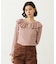 2WAY RUFFLE COLLAR STRIPED L/S TOP