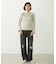 2WAY RUFFLE COLLAR STRIPED L/S TOP