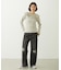 2WAY RUFFLE COLLAR STRIPED L/S TOP