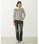2WAY RUFFLE COLLAR STRIPED L/S TOP