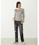2WAY RUFFLE COLLAR STRIPED L/S TOP