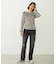 2WAY RUFFLE COLLAR STRIPED L/S TOP