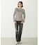 2WAY RUFFLE COLLAR STRIPED L/S TOP