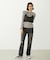 2WAY RUFFLE COLLAR STRIPED L/S TOP