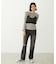 2WAY RUFFLE COLLAR STRIPED L/S TOP