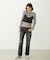 2WAY RUFFLE COLLAR STRIPED L/S TOP