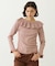2WAY RUFFLE COLLAR STRIPED L/S TOP