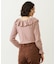 2WAY RUFFLE COLLAR STRIPED L/S TOP