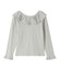 2WAY RUFFLE COLLAR STRIPED L/S TOP