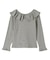 2WAY RUFFLE COLLAR STRIPED L/S TOP