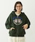 COLLEGE LOGO PATCH ZIP UP HOODIE