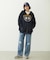 COLLEGE LOGO PATCH ZIP UP HOODIE