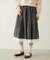 LACE HEM STRIPED SKIRT