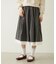 LACE HEM STRIPED SKIRT