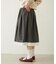 LACE HEM STRIPED SKIRT
