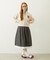 LACE HEM STRIPED SKIRT