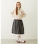 LACE HEM STRIPED SKIRT