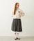 LACE HEM STRIPED SKIRT