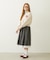 LACE HEM STRIPED SKIRT
