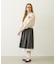 LACE HEM STRIPED SKIRT