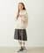 LACE HEM STRIPED SKIRT