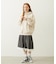 LACE HEM STRIPED SKIRT