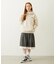 LACE HEM STRIPED SKIRT