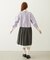 LACE HEM STRIPED SKIRT