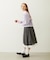 LACE HEM STRIPED SKIRT