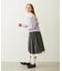 LACE HEM STRIPED SKIRT