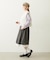 LACE HEM STRIPED SKIRT