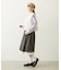 LACE HEM STRIPED SKIRT
