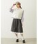 LACE HEM STRIPED SKIRT