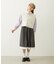 LACE HEM STRIPED SKIRT