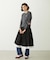 LACE HEM STRIPED SKIRT