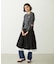 LACE HEM STRIPED SKIRT