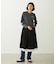 LACE HEM STRIPED SKIRT