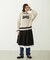 LACE HEM STRIPED SKIRT