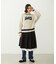 LACE HEM STRIPED SKIRT