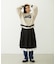LACE HEM STRIPED SKIRT