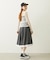 LACE HEM STRIPED SKIRT