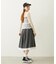 LACE HEM STRIPED SKIRT