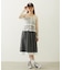 LACE HEM STRIPED SKIRT