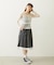 LACE HEM STRIPED SKIRT