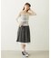 LACE HEM STRIPED SKIRT