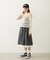 LACE HEM STRIPED SKIRT